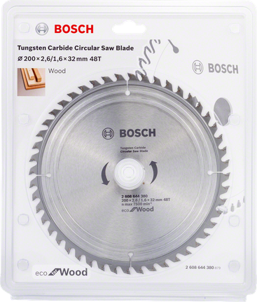 Lamă de ferăstrău circular Bosch Eco pentru lemn, diametru 200 mm.