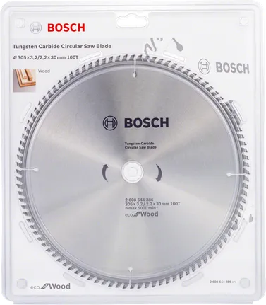Lamă de ferăstrău circular Bosch Eco pentru lemn 305 mm.