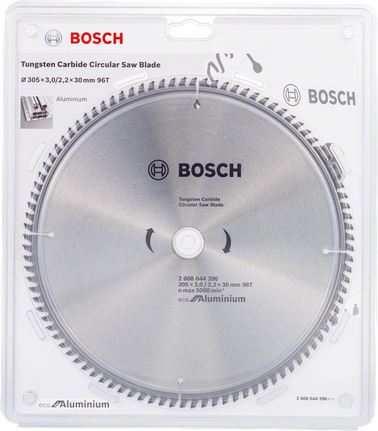 Lamă de ferăstrău circular Bosch Eco pentru aluminiu, 305 mm.