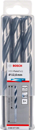 Set de burghie spiralate Bosch HSS PointTeQ 12,6 mm.