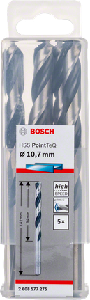 Set de burghie spiralate Bosch HSS PointTeQ 10,7 mm.