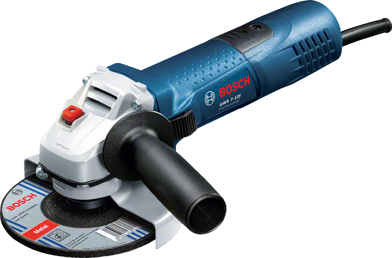 Polizor unghiular Bosch GWS 7-125 cu mâner lateral.