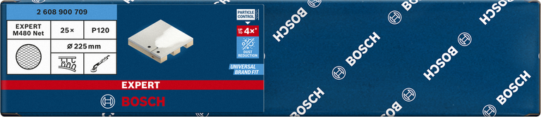 Plasă de șlefuit Bosch EXPERT M480 225 mm G120, pachet de 25.