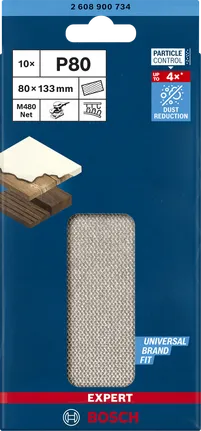 Plasă de șlefuit Bosch EXPERT M480 80×133mm P80.