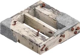 Lemn pentru construcții cu mortar și cuie