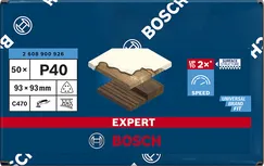 Șmirghel delta Bosch C470 P40 93×93 mm, pachet de 50.