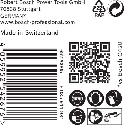 Șlefuitor delta Bosch EXPERT C470, hârtie abrazivă 93 mm.