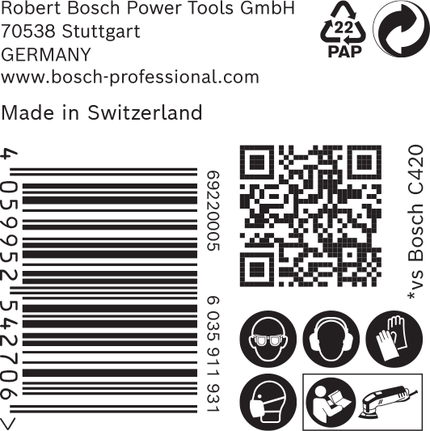 Șmirghel Bosch C470 93 mm.