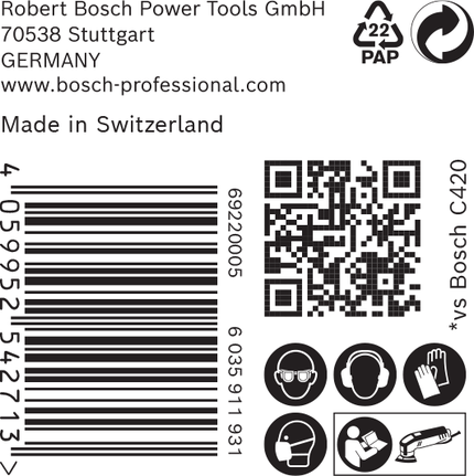 Șlefuitor delta Bosch C470, hârtie abrazivă 93 mm.