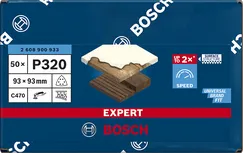 Șmirghel delta Bosch C470 P320 93×93 mm, pachet de 50.