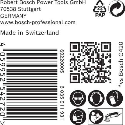 Șmirghel Delta Bosch EXPERT C470 93 mm.