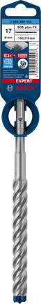 Burghiu cu percuție rotopercutoare Bosch EXPERT SDS plus-7X, diametru 17 mm.