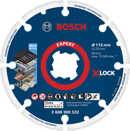 Disc diamantat de tăiere multimaterial Bosch Expert X-LOCK.