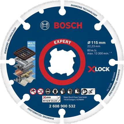Disc diamantat de tăiere multimaterial Bosch Expert X-LOCK.