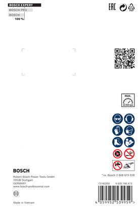 Disc de tăiere diamantat Bosch EXPERT MultiMaterial 125×22,23×2,2×12 mm.