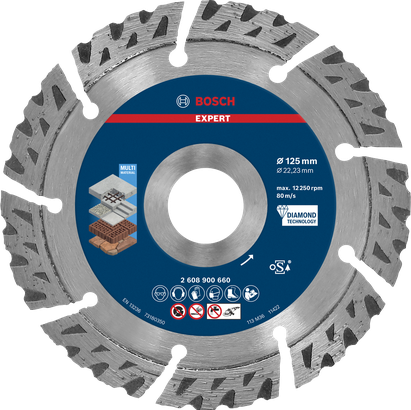 Disc de tăiere diamantat Bosch EXPERT MultiMaterial 125 mm.