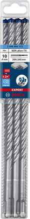 Pachet de burghie pentru percuție rotopercutoare Bosch EXPERT SDS plus-7X 10 mm.
