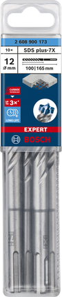 Burghiu cu percuție rotopercutoare Bosch EXPERT SDS plus-7X 12 mm, pachet de 10.