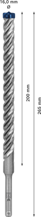 Burghiu cu percuție rotopercutoare Bosch EXPERT SDS plus-7X, diametru 16 mm.
