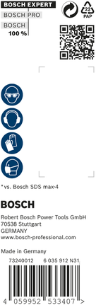 Etichetă pentru burghiu cu ciocan Bosch EXPERT SDS max-8X.