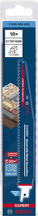 Pachet de lame de ferăstrău sabie din carbură Bosch EXPERT Wood with Metal Demolition S1167XHM.