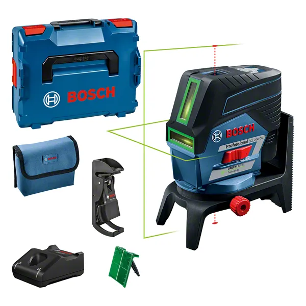 Instrument de nivelare cu laser Bosch GCL 2-50 CG cu cutie și accesorii.