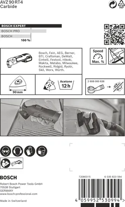 Placă de șlefuit Bosch EXPERT AVZ 90 RT4, 90 mm.