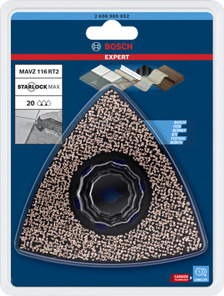 Placă de șlefuit Bosch EXPERT MAVZ 116 RT2, granulație carbură 116 mm.