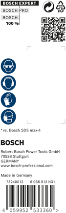 Etichetă pentru burghiu cu ciocan Bosch EXPERT SDS max-8X.