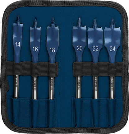 Set de burghie tip lopă Bosch 14–24 mm.