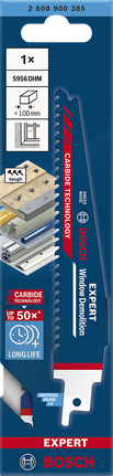 Lamă de ferăstrău sabie din carbură Bosch EXPERT pentru demolarea ferestrelor S 956 DHM.