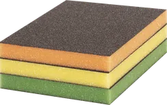 Discuri de șlefuit Bosch EXPERT S473 în portocaliu, galben, verde.