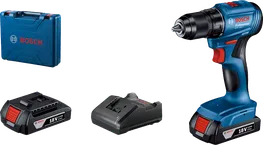 Set de mașina de găurit fără fir Bosch GSR 185-LI cu baterie de 18V.