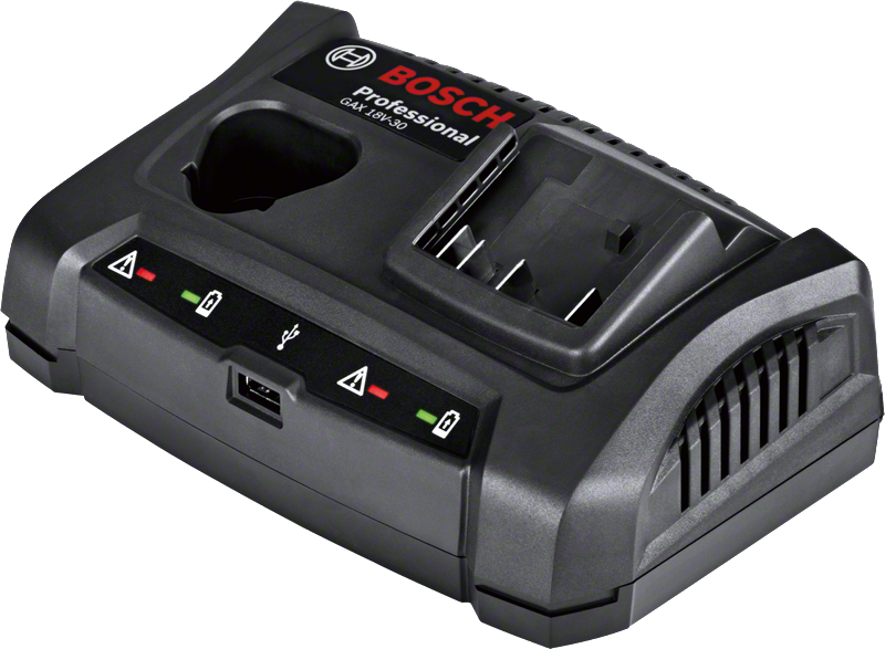 Încărcător Bosch GAX 18V-30 cu port USB.