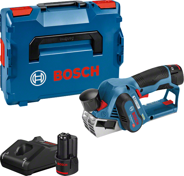 Rindea fără fir Bosch GHO 12V-20 cu husă și baterie.