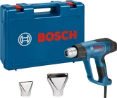 Kit pistol de aer cald Bosch GHG 20-63 cu carcasă și duze.
