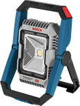Lampă de lucru cu LED Bosch GLI 18V-1900 cu suport reglabil.