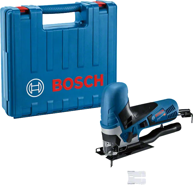 Ferăstrău vertical Bosch GST 90 E cu geantă de transport.