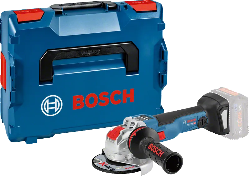 Polizor unghiular fără fir Bosch GWX 18V-10 SC cu husă.