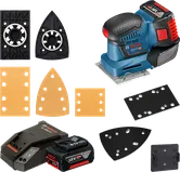 Set șlefuitor orbital fără fir Bosch GSS 18V-10.