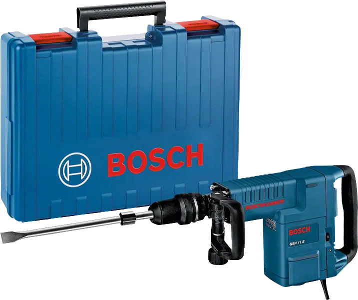 Ciocan demolator Bosch GSH 11 E cu geantă de transport.