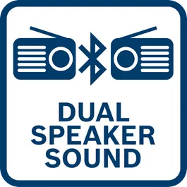  Volum sonor de la un difuzor dublu – Pereche de aparate de radio cu un smartphone în modul Bluetooth