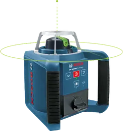 Instrument de nivelare cu laser rotativ Bosch GRL 300 HVG, de înaltă precizie.