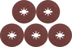 Set de discuri abrazive universale Bosch Pro Fibre Disc, cinci discuri de șlefuit.