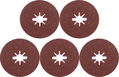Set de discuri abrazive universale Bosch Pro Fibre Disc, cinci discuri de șlefuit.