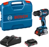 Set de mașina de găurit fără fir Bosch GSR 18V-90 C cu încărcător.