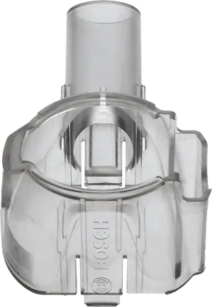 Adaptor aspirator Bosch din plastic transparent, lungime 111 mm.