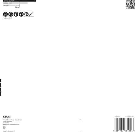 Plasă de șlefuit Bosch EXPERT M480 225 mm G 80, pachet de 5.