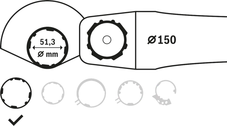 Apărătoare combinată Bosch pentru polizor unghiular, reglare 51,3 mm.