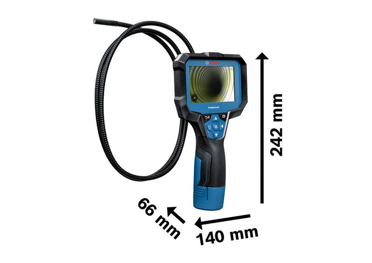 Cameră de inspecție Bosch GIC 12V-4-23 C cu ecran de 4,3 inci.